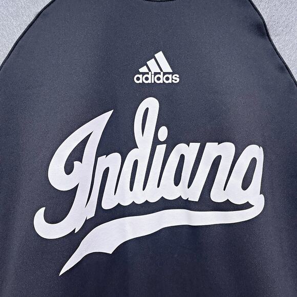Indiana Hoosiers Softball Raglan Tech Fleece Sweatshirt Black Gray Womens Small - Picture 3 of 8